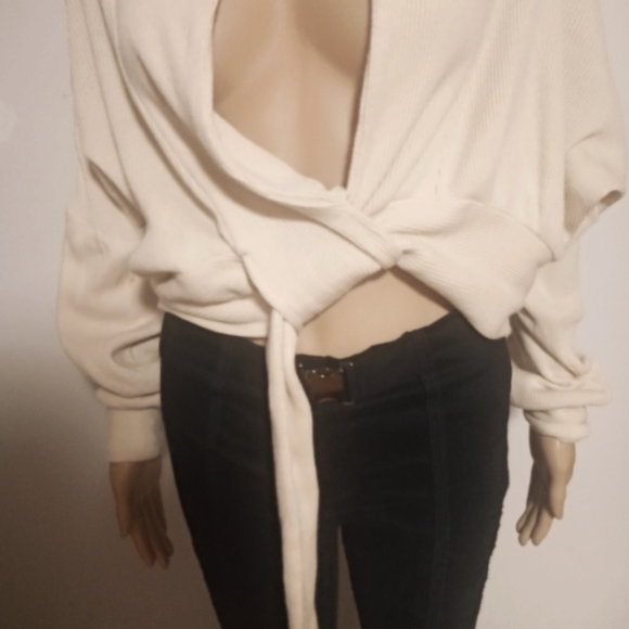 Cropped Open Front Sweater - Picture 4 of 6